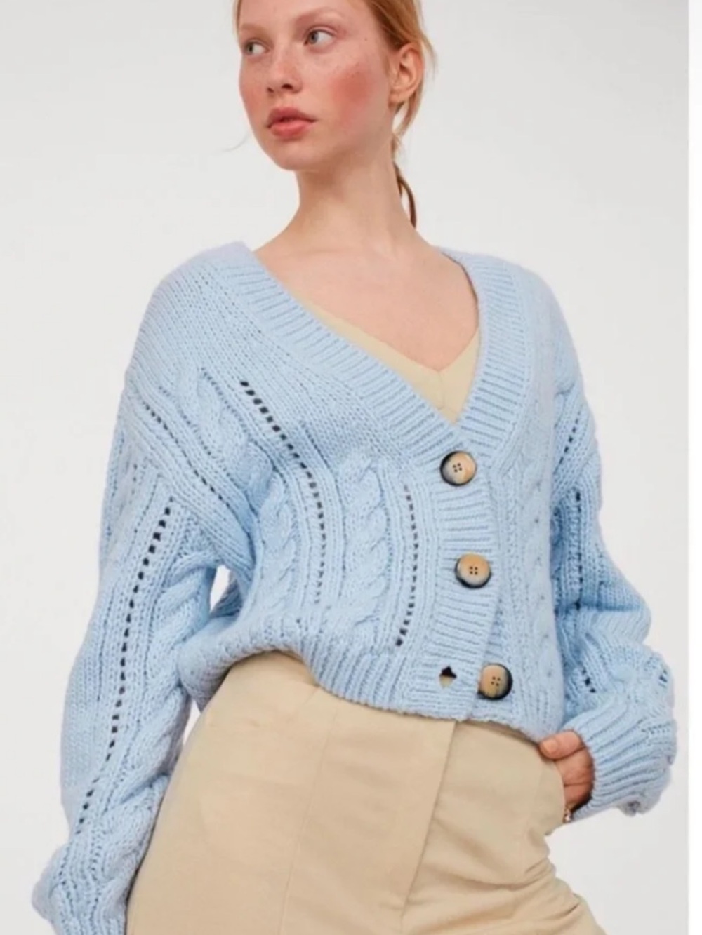 H&M blue cardigan